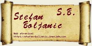Stefan Boljanić vizit kartica
